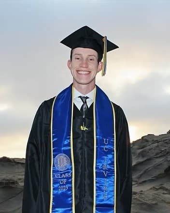Matt at his UC Irvine graduation, Class of 2023